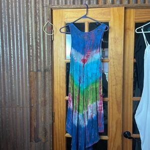 SOL Tie-Dye Multicolor Sleeveless Women’s Dress, OS